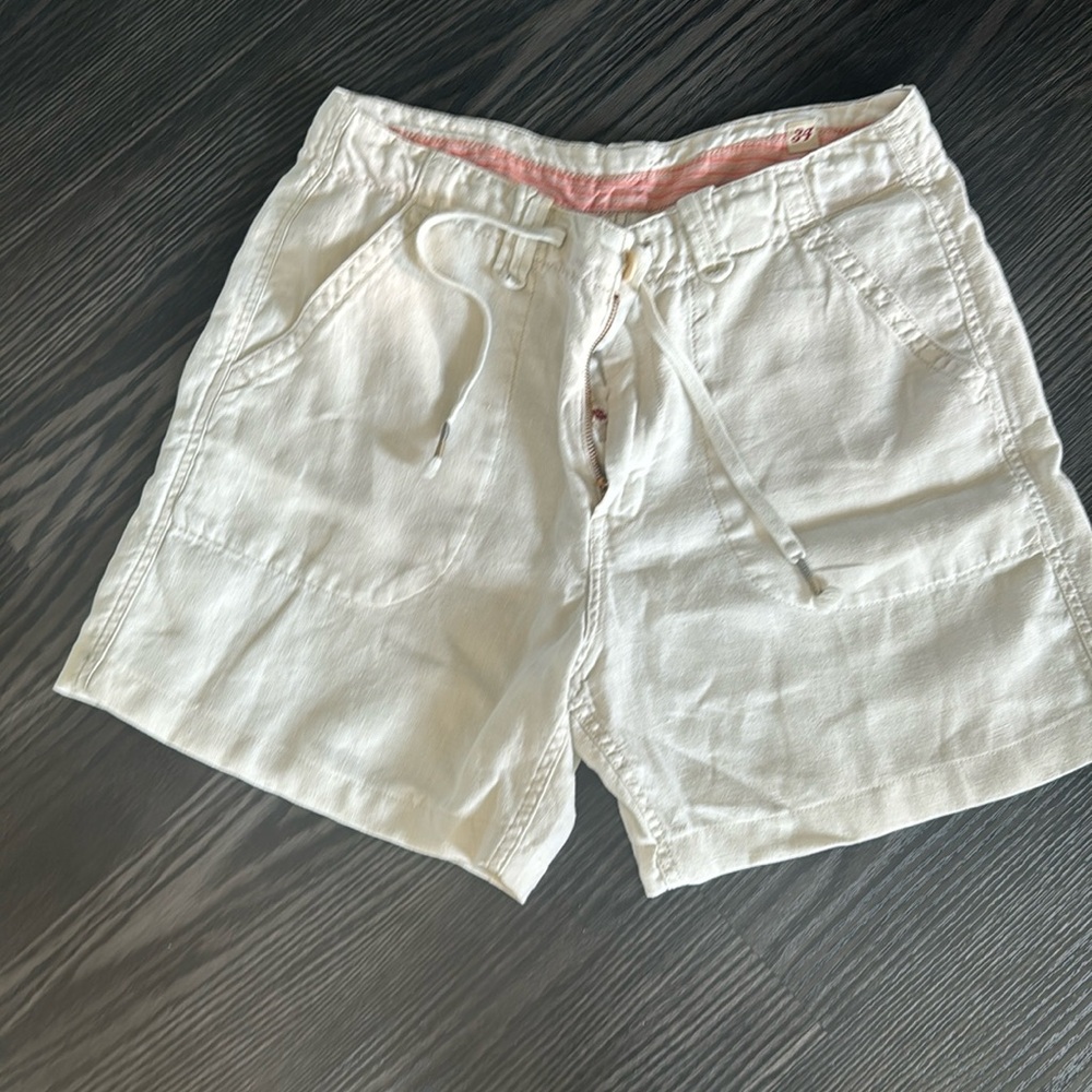 🍍LUCKY BRAND TWILL SHORTS🍍SZ34🍍pockets🍍6” inseam🍍button-drawstring 🍍